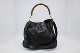 Gucci Bamboo Shoulder Bag in Brown Leather