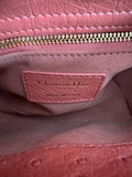 Christian Dior Lady Dior Pink Ostrich Mini Bag