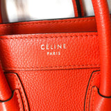 Nano Vermillion Orange Luggage Tote Crossbody Bag