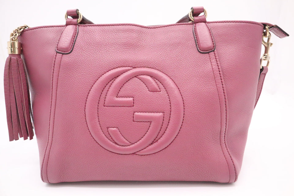 Gucci Soho Handbag in Purple Leather
