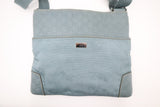 Gucci Crossbody in Light Blue Canvas & Guccissima Leather