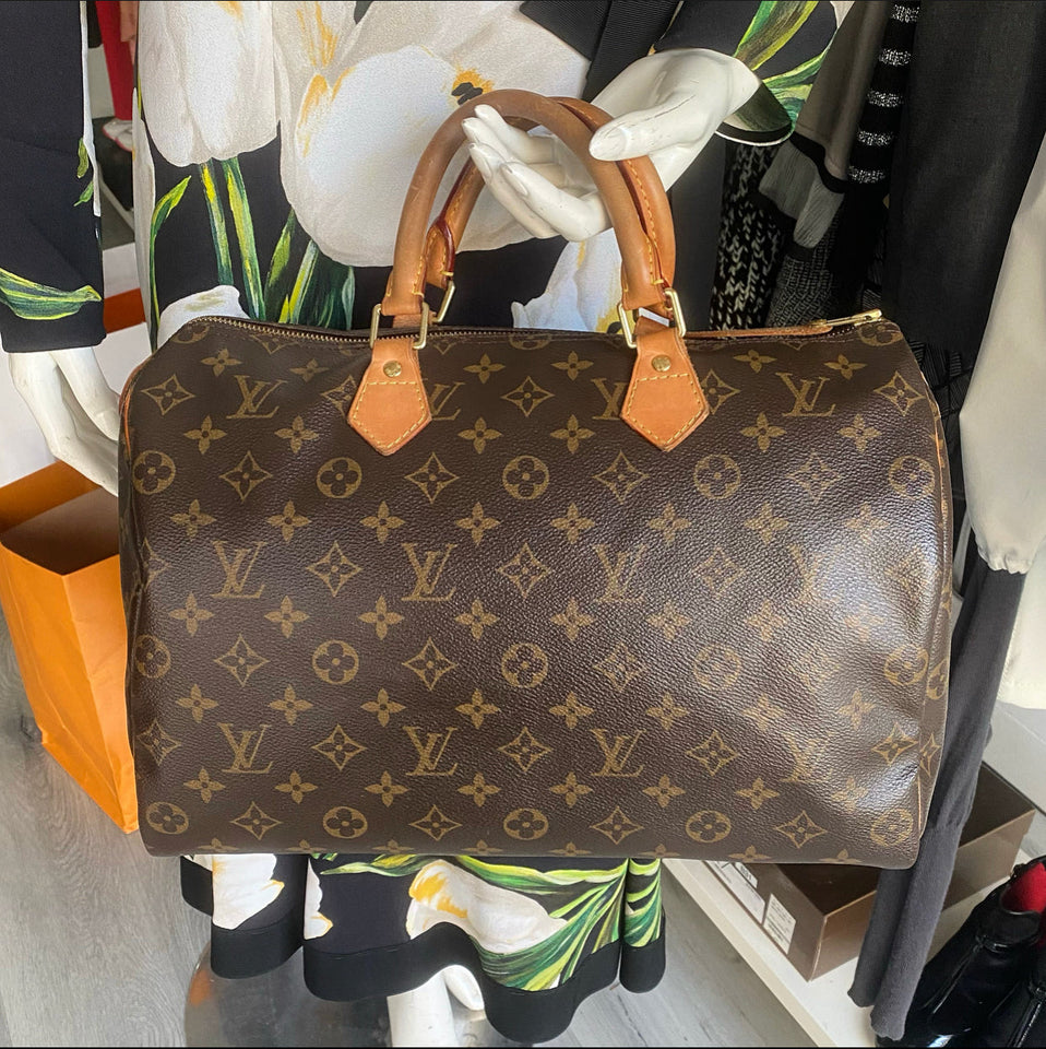 Louis Vuitton Monogram Speedy 35 Boston Bag