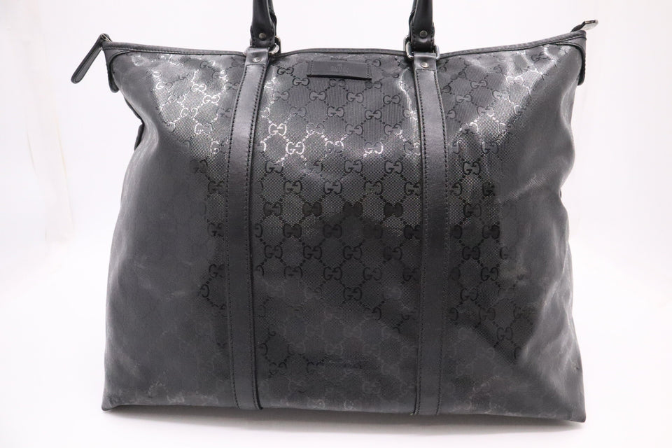 Gucci Boston Bag in Black Imprime Canvas