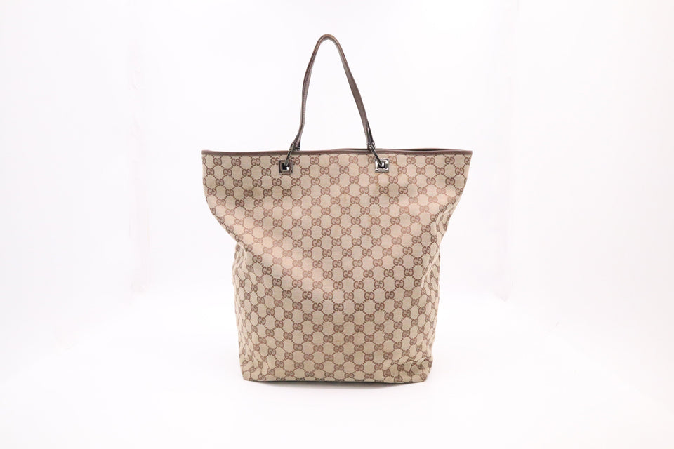 Gucci Large Tote in Brown GG Canvas