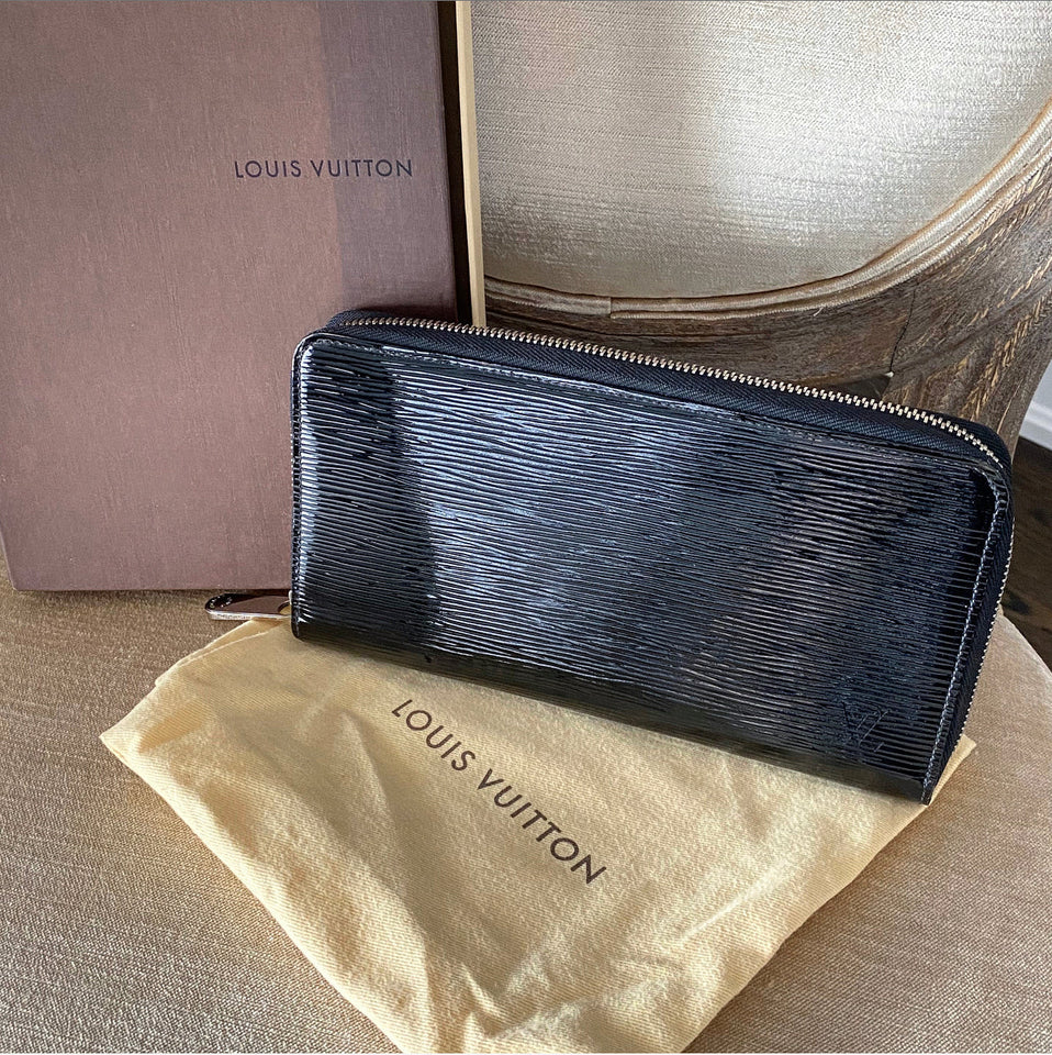Louis Vuitton Epi Electric Black Zippy Continental Organizer Wallet