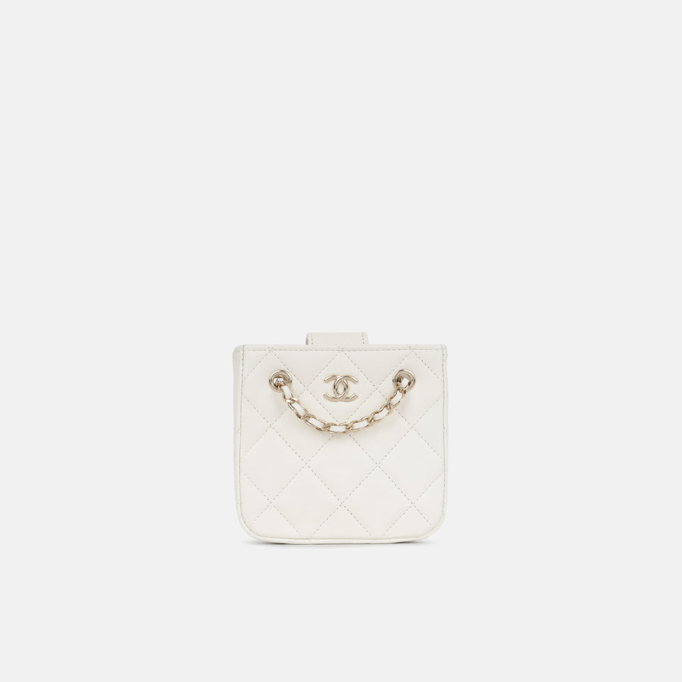 Chanel Tiny Square Clutch on Chain