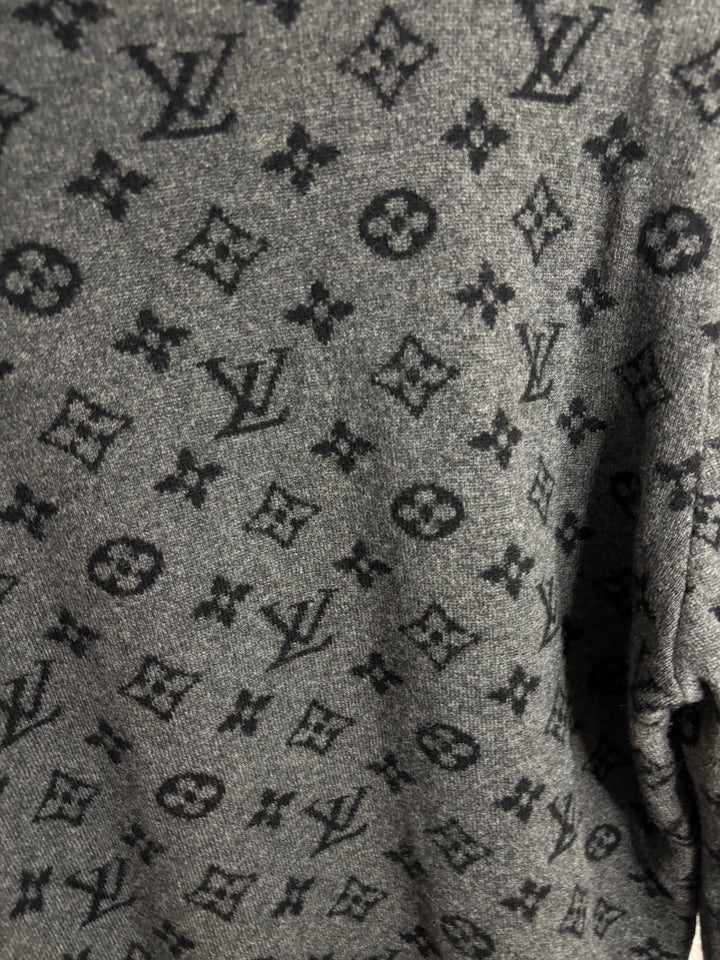 Louis Vuitton Gray Gradient Monogram Crew Neck Sweater Size L