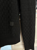 Louis Vuitton Black igan with Damier Motif Size M