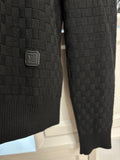 Louis Vuitton Black igan with Damier Motif Size M