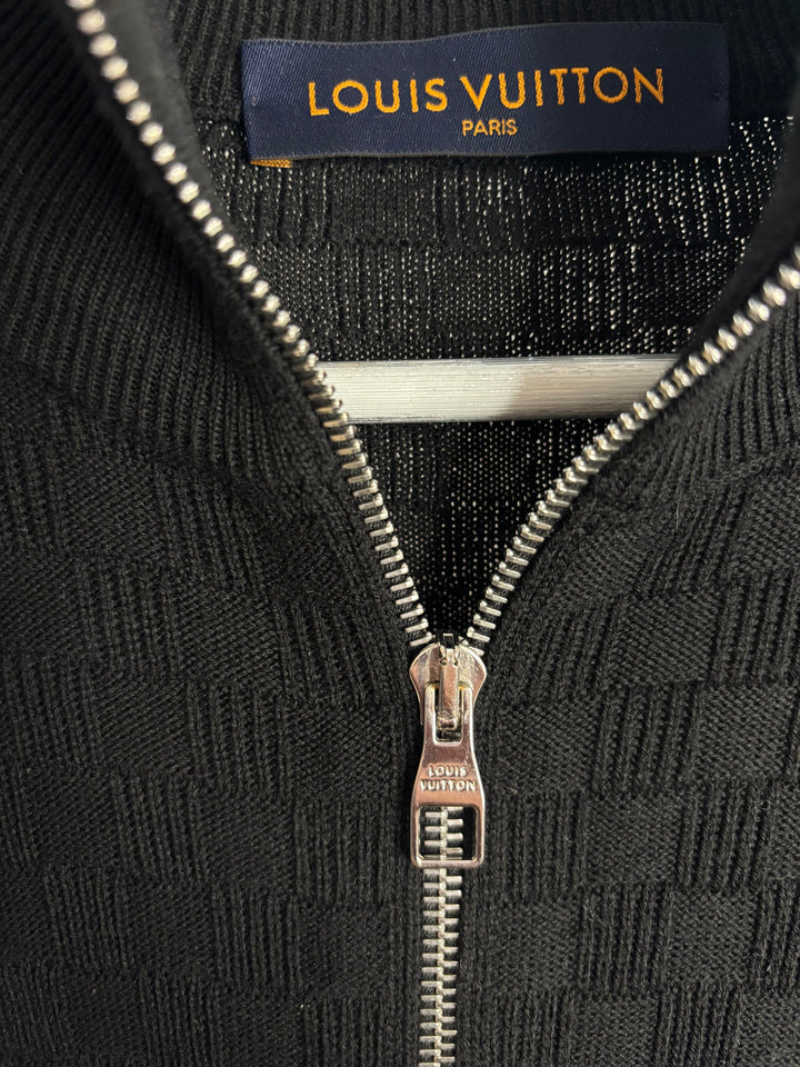 Louis Vuitton Black igan with Damier Motif Size M