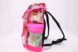Gucci Backpack in Floral PVC and Neon Pink Leather