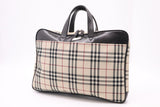 Burberry Business Bag in Beige Check Canvas