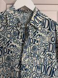 Dior White Logo Print Long Sleeve Shirt Men's Size 39