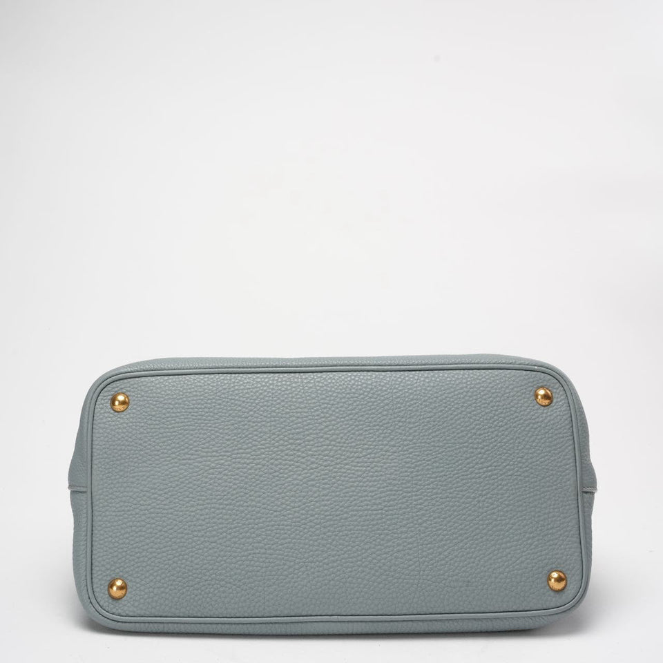 Prada Light Blue Saffiano Lux Leather Medium Galleria Tote