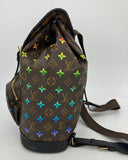 Louis Vuitton OOAK Hand Painted Leather Wrapped Montsouris GM Backpack