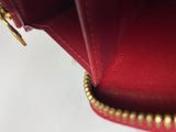 Louis Vuitton Red Vernis Monogram Zippy Continental Wallet