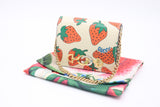 Gucci Zummi Card Case in Cream Strawberry Leather