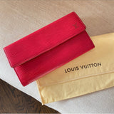 Louis Vuitton Red Epi Leather Continental Snap Wallet
