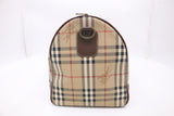 Burberry Travel Bag in Beige Check Coated Canvas