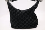 Gucci Shoulder Bag in Black GG Suede