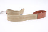 Burberry Belt in Beige Webbing & Brown Leather