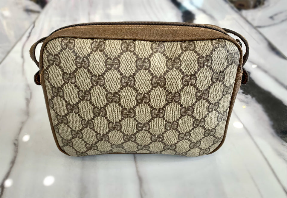Gucci MONOGRAM COATED CANVAS VINTAGE CROSSBODY