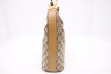 Gucci Shoulder Bag in GG Canvas & Tan Leather
