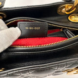 Christian Dior Lady Dior Medium Bag Black Lambskin Leather