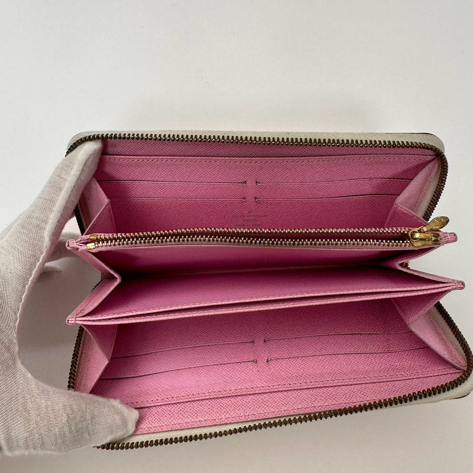 Louis Vuitton Multicolor Zippy Wallet White Takashi Murakami