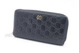 Gucci Long Zippy Wallet in Black Guccissima Leather