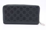 Gucci Long Zippy Wallet in Black Guccissima Leather