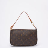Louis Vuitton Vintage Brown Monogram Pochette Accessoires Shoulder Bag 2000