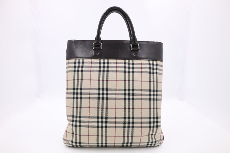 Burberry Tote Bag in Nova Check Canvas