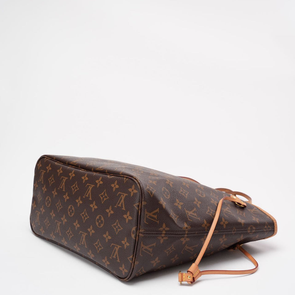 Louis Vuitton Monogram Neverfull MM Handbag Brown