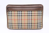 Burberry Clutch in Brown Check Canvas