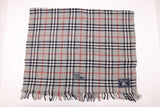 Burberry Scarf in Grey Checked Wool