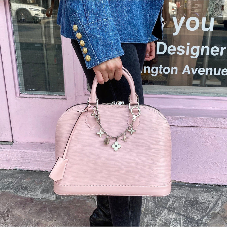 Louis Vuitton Light Pink Rose Ballerine Epi Alma PM with Charm
