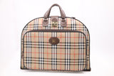 Burberry Travel Garment Bag in Brown Checked Canvas