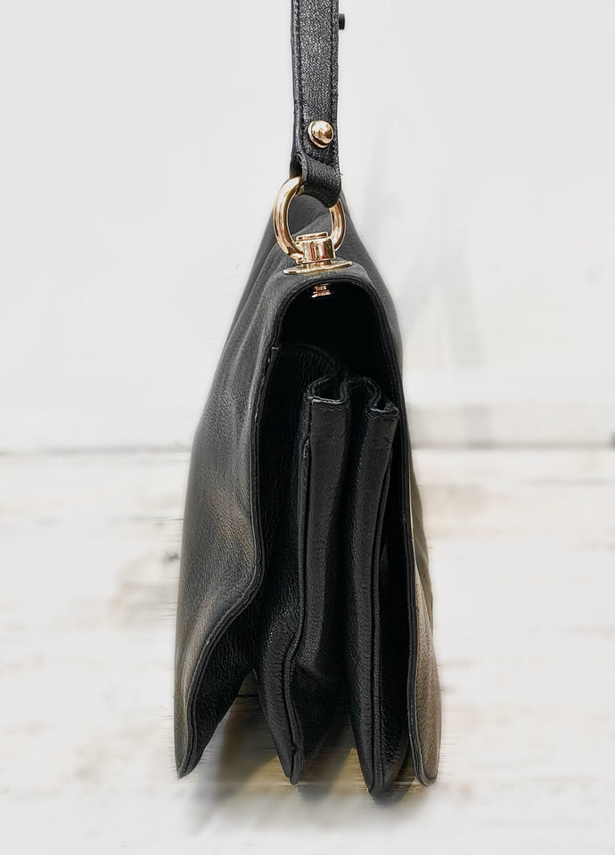 Gucci BLONDIE LEATHER FLAP SHOULDER BAG
