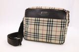 Burberry Messenger Bag in Beige Check Canvas