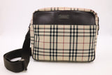 Burberry Messenger Bag in Beige Check Canvas