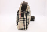 Burberry Messenger Bag in Beige Check Canvas