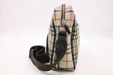 Burberry Messenger Bag in Beige Check Canvas