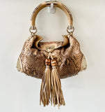 Gucci BEIGE PYTHON INDY HOBO BAG