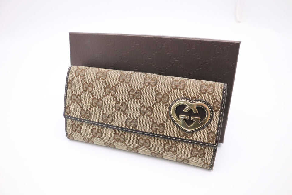 Gucci Long Wallet in Brown GG Canvas