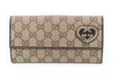 Gucci Long Wallet in Brown GG Canvas