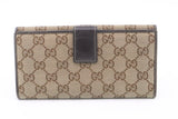 Gucci Long Wallet in Brown GG Canvas