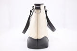 Burberry Tote Bag in Cream Canvas and Brown Leather