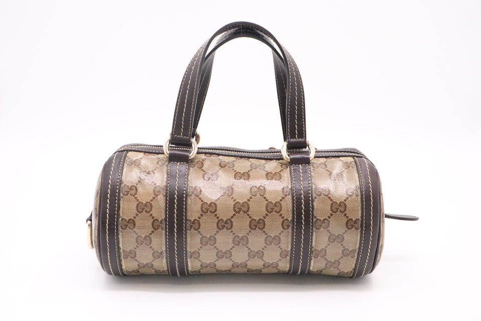 Gucci Crystal Duchessa Small Boston Bag in Patent Canvas