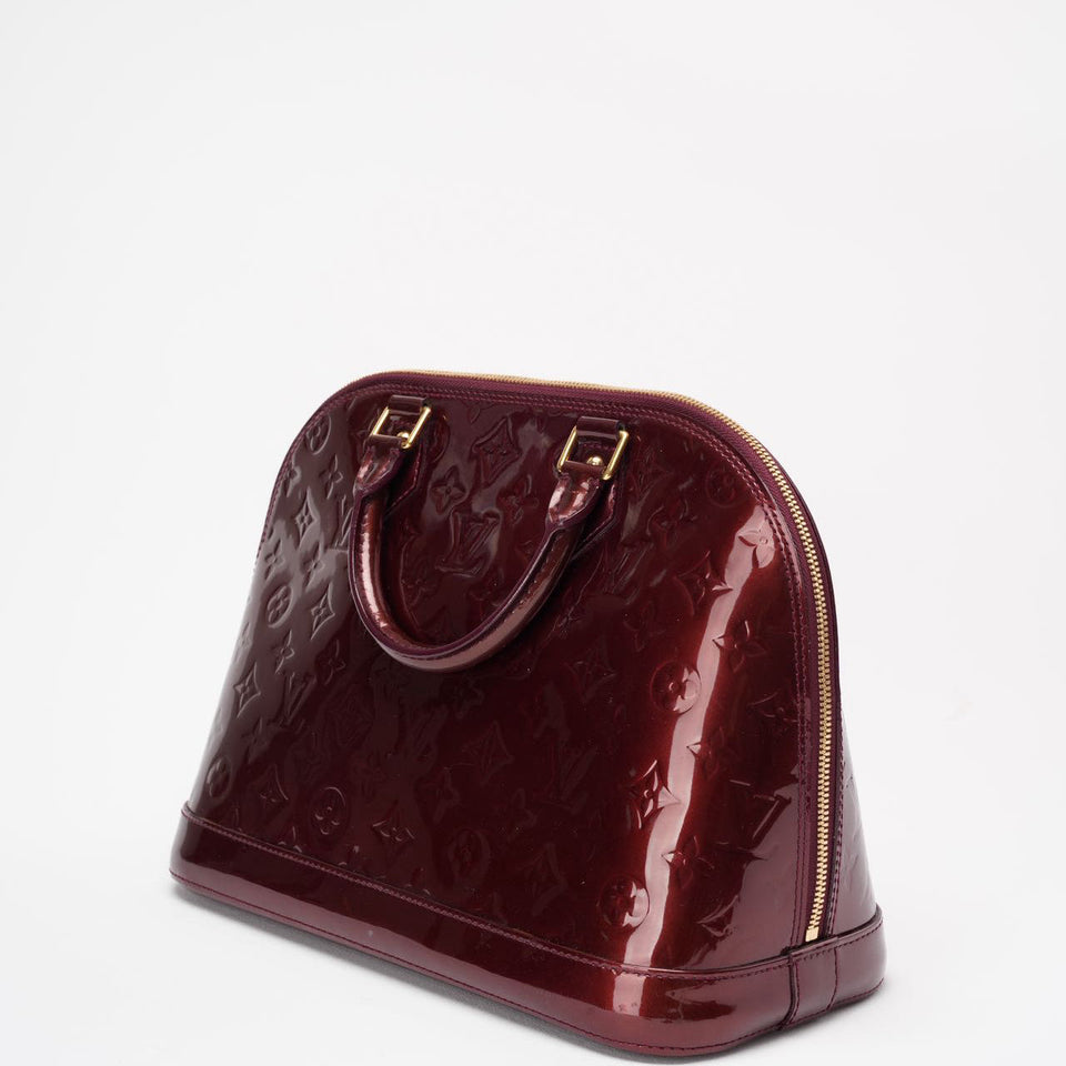 Louis Vuitton Burgundy red   Monogram Vernis Alma PM 2018